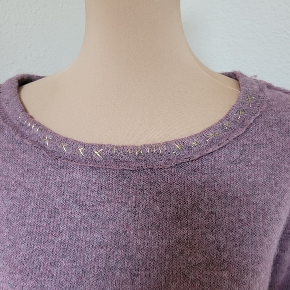 Sundance Mountain Retreat Purple Bell Sleeve Sweater - Picture 4 of 6